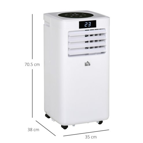 HOMCOM 10000 BTU Air Conditioning Unit, 2.9KW 3-in-1 Portable Air Conditioner, Dehumidifier, Cooling Fan with Remote Control, Digital Display, 2 Speeds, 24H Timer, Window Venting Kit, 22m²