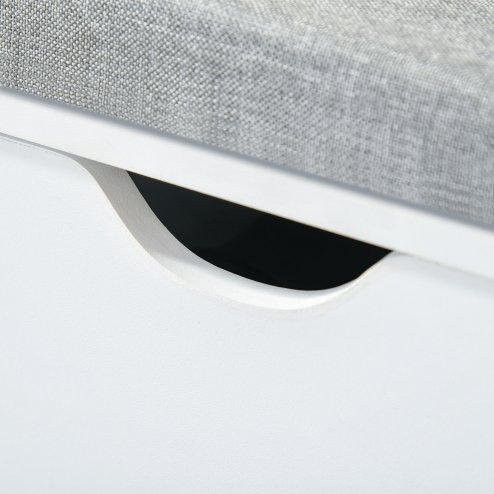 HOMCOM Shoe Bench with Seat Cushion Shoe Storage Cabinet with 7 Compartments Drawer Adjustable Shelves for Entryway Hallway Living Room