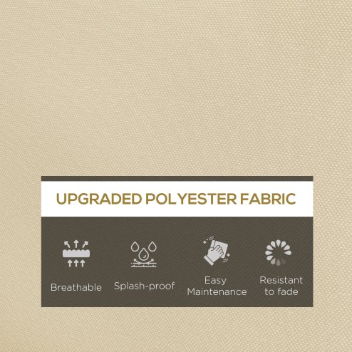 Outsunny 2 Seater Outdoor Seat Cushions, Backrest, Water Repellent Seat Pads for Dining Chair, Swing, Sofa, Beige