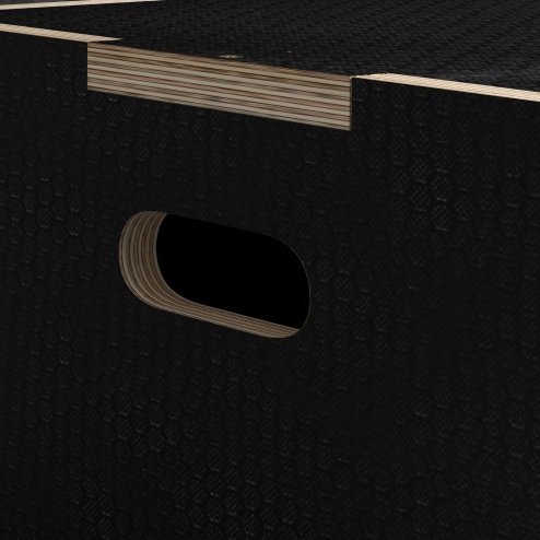 SPORTNOW 3-in-1 Wooden Plyo Box, Anti-Slip Plyometric Jump Platform, Step Up Exercise Box with Handle Openings for Home Gym, Workout Training, 41/51/61cm