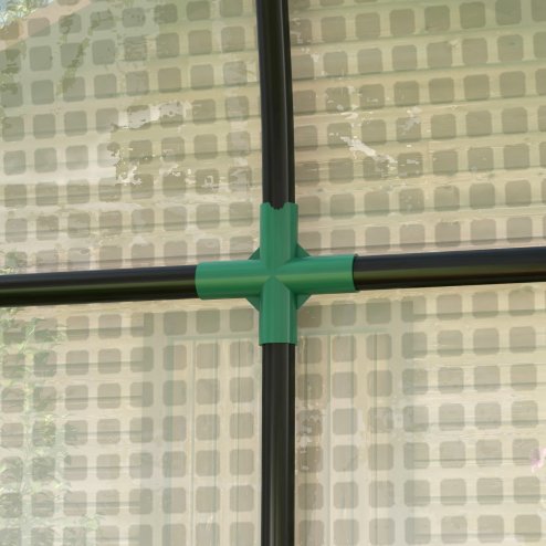 Outsunny Walk-In Greenhouse with Zipped Roll Up Doors, Small Tomato Greenhouse with Plastic Cover and Arched Top for Flowers, Vegetables and Herbs, 200 x 100 x 178cm, White