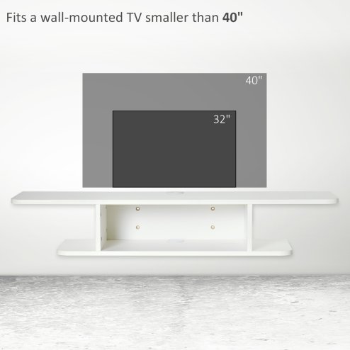 HOMCOM Floating TV Unit Stand for TVs up to 40