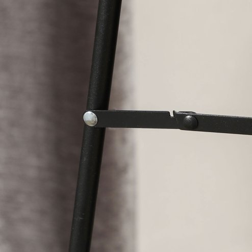 HOMCOM Irregular Wavy Mirror Full Length 160x50cm, Arched Floor Standing Mirror, Leaning or Wall Mounted, Velvet Wrapped Floor Mirror for Bedroom, Living Room, White