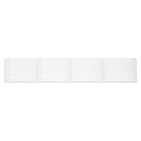 HOMCOM Wall Mount 84 CD / 56 DVD/Blu-ray/ Media Storage Rack 4 Cubes Wooden Shelf Organizer Unit Bookcase Display