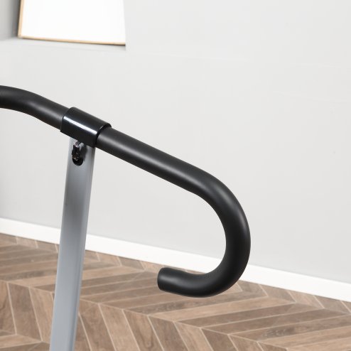 HOMCOM Electric Treadmill Walking Pad, 1-10km/h Folding Running Machine, Gym Fitness Exercise with LCD Monitor, Grey