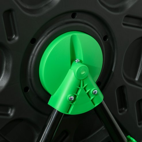 Outsunny 65L Compost Bin for Garden Rotating Compost Maker with Steel Legs and 48 Ventilation Openings