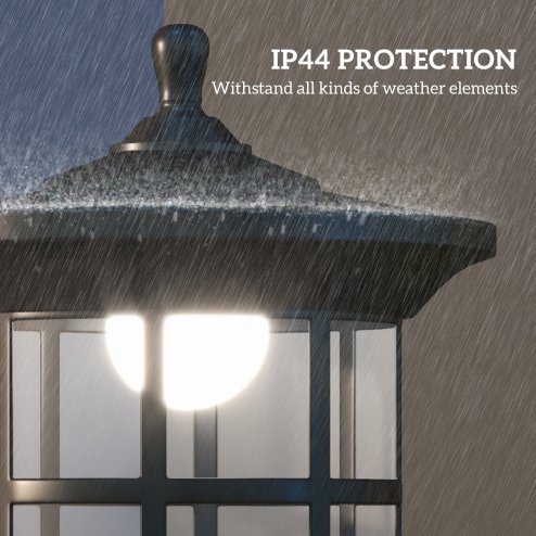 Outsunny 2 Pack 1.8m Garden Lamp Post Lights, LED Outdoor Solar Post Lights, Waterproof IP44 for Patio, Garden, Pathway, Cool White