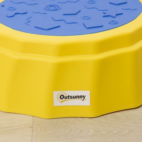 Outsunny 5 PCS Kids Stepping Stones Balance Beam w/ Non-Slip Surface and Bottom, Balance River Stones for Toddler