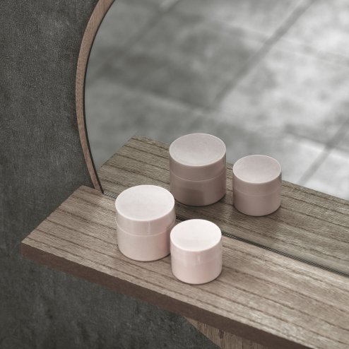 kleankin 45cm Wall Mounted Bathroom Mirror, Round Mirror with Shelf, Framed Makeup Mirror for Home Decoration