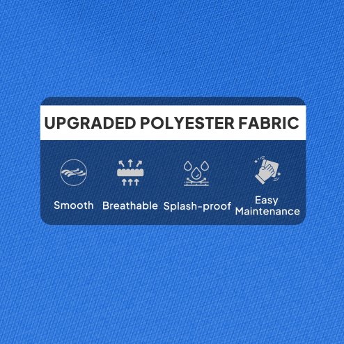 Outsunny Tufted Adirondack Chair Cushion, Thick Garden Seat Cushion Pad with Backrest, Rocking Chair Cushion with Ties for Outdoor and Indoor Use, Blue