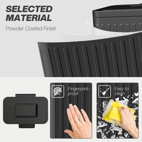 HOMCOM Dual Kitchen Bin, 2 x 20L Double Bin for Recycling and Waste, Fingerprint-proof Pedal Bin with Soft-Close Lid, Removable Inner Buckets