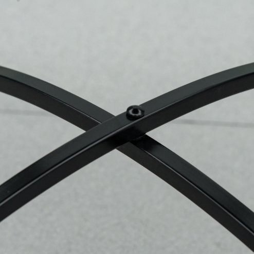 Outsunny 60 cm Mosaic Garden Table, Small Round Outdoor Side Table with Ceramic Top, Plant Stand for Patio, Balcony, Grey and Beige