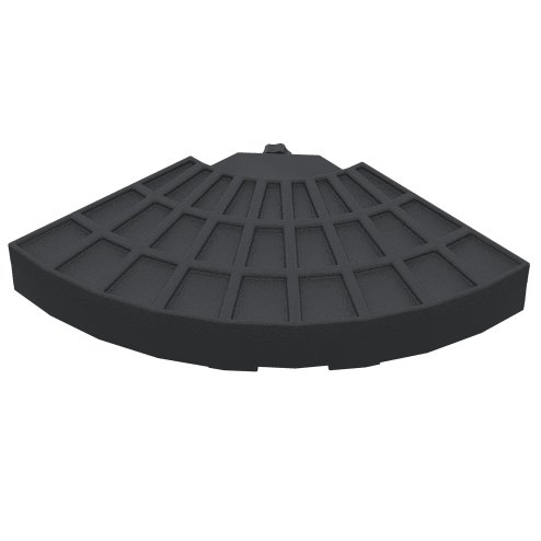 Outsunny 4 PCs 70KG Portable Round Parasol Base Umbrella Cross Stand Weights Holder Sand or Water Filled Outdoor Garden Patio Cantilever Cross Base Weight