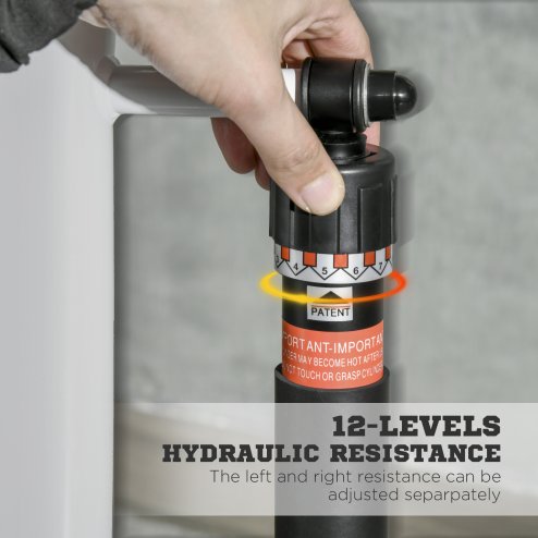 SPORTNOW Foldable Stepper Machine with 12-Level Hydraulic Resistance, Step Machine Exerciser with LCD Monitor and Drink Holder, for Home Fitness Workout, White and Black