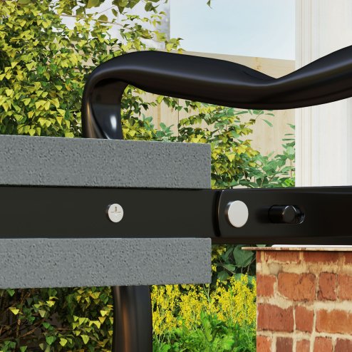 Outsunny 2 in 1 Garden Kneeler Seat, Kneeling Pad Support Bench, Foldable Knee Protector, Grey