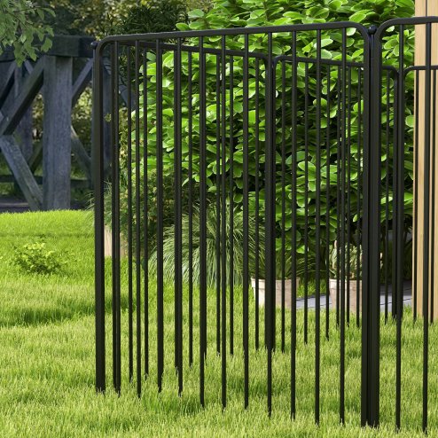 PawHut Heavy Duty Dog Playpen, 8 Panels Dog Pen, 100cm Height Pet Playpen Exercise Pen, with Door, for Small and Medium, Large Dogs