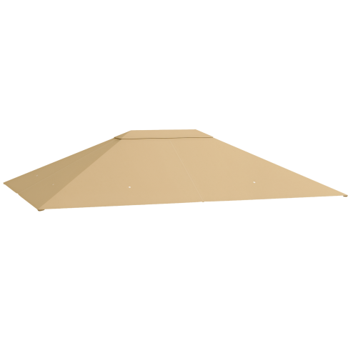 Outsunny 3 x 4m Gazebo Canopy Replacement Covers, Garden Gazebo Roof Replacement with Vents and Drain Holes, TOP COVER ONLY