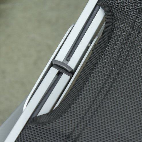 Outsunny Set of 2 S-shaped Foldable Lounge Chair Sun Lounger Reclining Outdoor Chair for Patio Beach Garden, Black