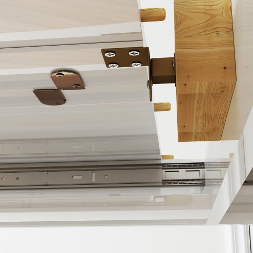 HOMCOM Extendable Dining Table, 120-160 x 70cm Rectangular Kitchen Table for Small Spaces, Seats 4-6 People, High Gloss White