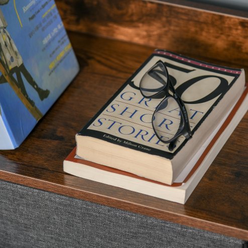 HOMCOM 4 Drawer Storage Chest Unit Home Cabinet w/ Shelves Home Living Room Bedroom Entryway Living Furniture