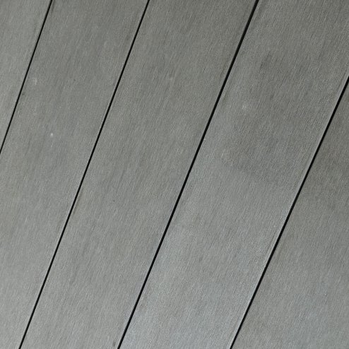 Outsunny Outdoor Coffee Table, Garden PE Rattan Side Table with Plastic Wood Table Top, X-Shape Support for Indoor, Outdoor, Balcony, Patio, Grey