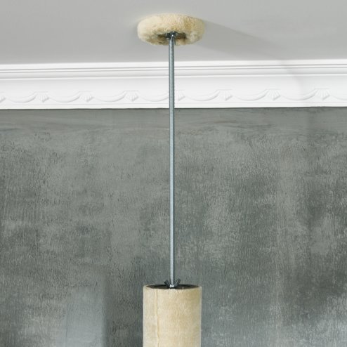 PawHut 255cm Cat Tree for Indoor Cats, Tall Cat Tower with Scratching Posts, Ramps, Hammock, Condo with Two Doors, Toy Balls, Platform, Beige