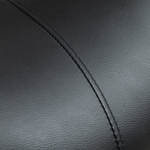 HOMCOM Cosmetic Stool 360?? Rotate Height Adjustable Salon Massage Spa Chair Hydraulic Rolling Faux Leather Saddle Stool Mobility, Black