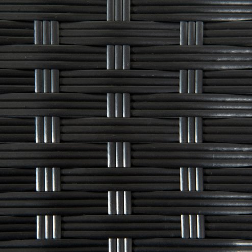 Outsunny Rattan Side Table, Outdoor Coffee Table with Plastic Board Under the Full Woven Table Top for Patio, Garden, Balcony, Black