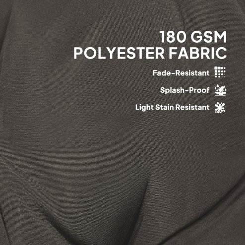 Outsunny Set of 4 Garden Chair Cushions with Backs, 108L x 50W x 5H cm Outdoor Seat Cushions Outdoor Seat Pads with Backrest, Tufted Back, Ties Dining Chair, Charcoal Grey