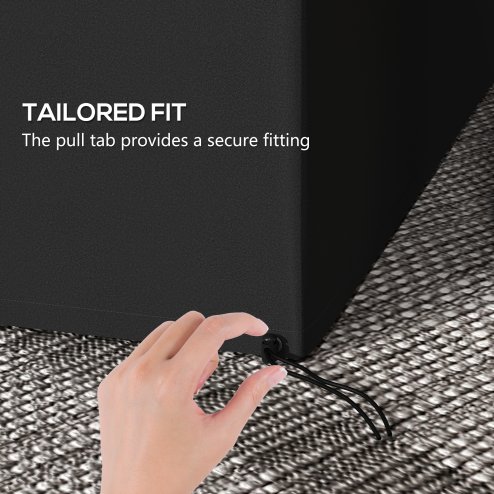 Outsunny Oxford Patio 3-seater Swing Chair Cover Outdoor Garden Furniture Rain Protection Protector Waterproof Anti-UV, 240L x 133W x 185H cm, Dark Grey