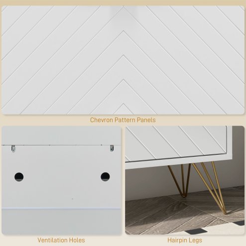 HOMCOM Narrow Shoe Cabinet with 2 Flip Drawers, Slim Shoe Storage Cabinet with Adjustable Shelves, Open Shelf, Hairpin Legs and 2 Vents for 12 Pairs of Shoes for Entryway, White