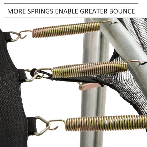 HOMCOM 13ft Trampoline Net Replacement Safety Net Enclosure Net Spare w/ 8 Poles