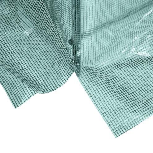 Outsunny Reinforced Walk In Polytunnel Greenhouse with Roll Up Door, Galvanised Steel Frame and Zipped Door Windows (2 x 2.5m), Green