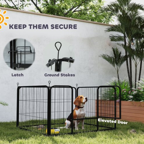 PawHut Whelping Box for Dogs and Puppies, 4 Panel Whelping Pen with Washable Whelping Pad, Wind-Resistant Cloth, Lockable Door, Dog Playpen for Indoor, Outdoor, for Small and Medium Breeds