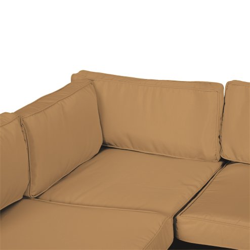 Outsunny Replacement Cushion Covers for Garden Sofa Set, Garden Rattan Sofa Cushion Polyester Cover Replacement Outdoor - No Cushion Included, Beige