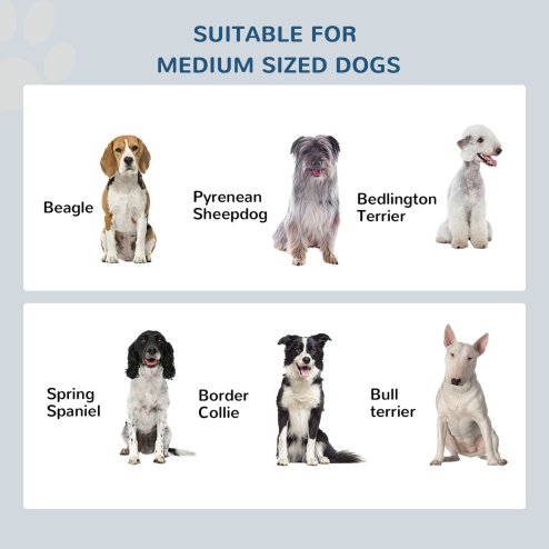 PawHut Raised Dog Bowl Feeding Bowls with Stand for Medium Dogs Elevated Pet Bowls Water Food Feeder 58L x 31W x 25H cm - Brown