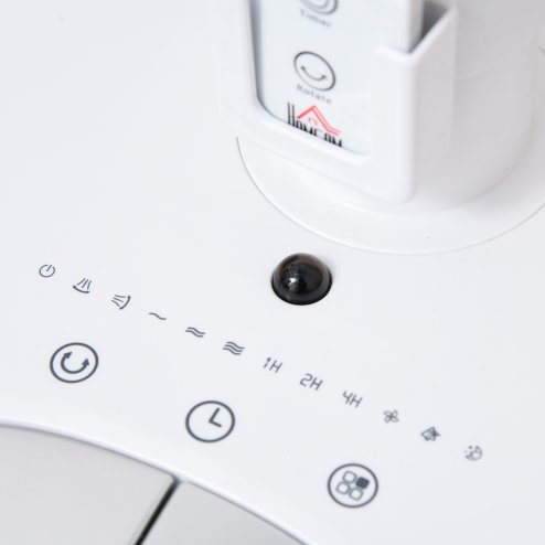 HOMCOM 9'' Air Circulator Fan 3 Speed 3 Mode, 70° Oscillation 90° Vertical Tilt, Remote Controller, for Living Room, Bedroom, Office, Black and White