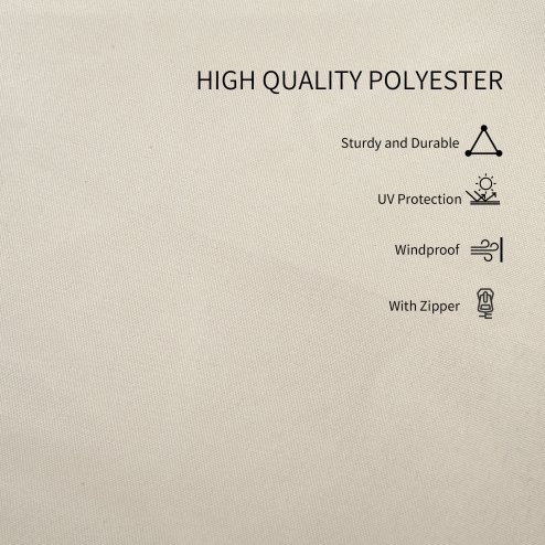 Outsunny 4 Pack Replacement Gazebo Curtains Privacy Panel for Most 3 x 4m Gazebo Canopy Pavillion Outdoor Shelter Sidewalls Accessories Beige