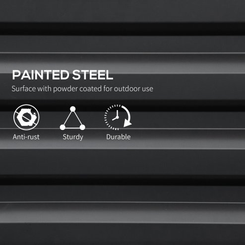 Outsunny 216L Rectangle Raised Garden Bed Box with Weatherized Steel Frame for Vegetables, Flowers and Herbs, 120 x 60 x 30.5cm, Grey