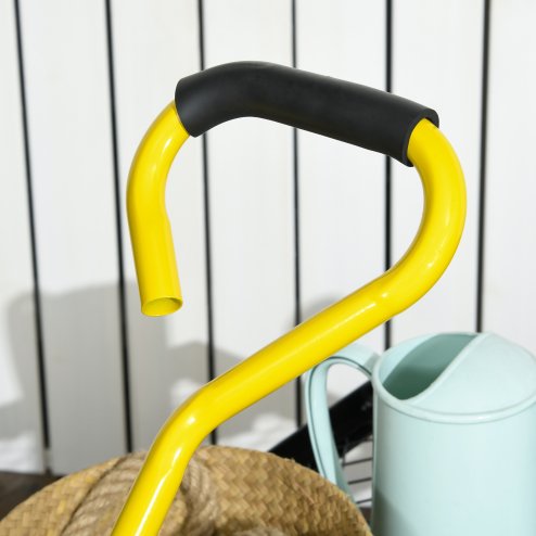 Outsunny Garden Trolley Cart, Heavy Duty Garden Cart with Metal Frame, 10