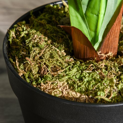 Outsunny 110cm/3.6FT Artificial Dracaena Tree Decorative Plant 40 Leaves with Nursery Pot, Fake Tropical Tree for Indoor Outdoor D??cor