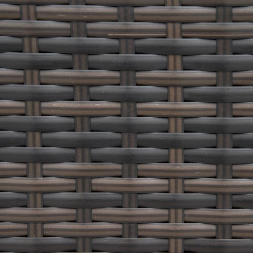 Outsunny Patio PE Rattan Side Table, Square Outdoor Coffee Table w/ Tempered Glass Top, Mixed Brown