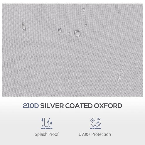 Outsunny Gazebo for 3.25m x 3.25m Frame, 2 Tier Gazebo Cover, UV Protection, Grey