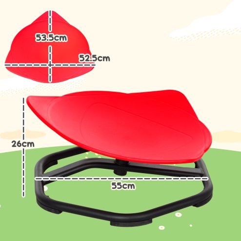AIYAPLAY Sensory Spinning Chair, Kids Swivel Chair for Coordination, Balance, Red