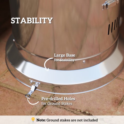 Outsunny 11 KW Freestanding Gas Patio Heater, Adjustable Outdoor Garden Propane Heater with Tip-Over Switch, Wheels, Pulse Ignition, Tank Room with Openable Door, Silver Tone