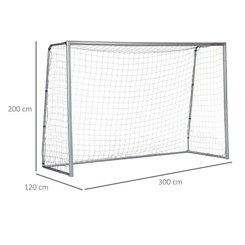 SPORTNOW 10ft x 6.5ft Football Goal, Football Net for Garden, Training Goal with Ground Stakes, Steel Frame