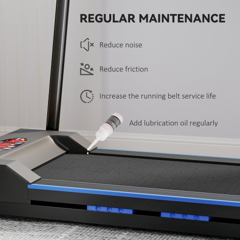 HOMCOM Folding Treadmill Walking Pad, 1-6km/h Treadmill Walking Machine, with Remote Control and LCD Display for Home Gym Office, Blue