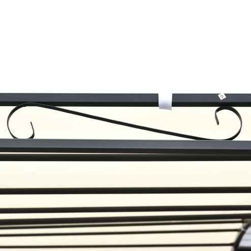 Outsunny 3 x 3 Meters Canopy Metal Wall Gazebo Awning Garden Marquee Shelter Door Porch, Cream White