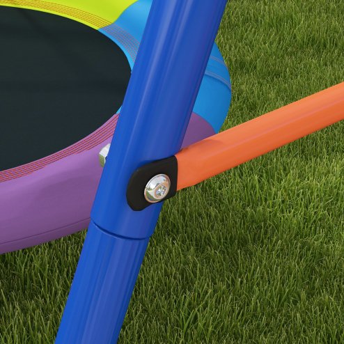 Outsunny Kids Swing Set, Garden Nest Swing with A-Frame Structure,for Outdoor Use - Multicoloured