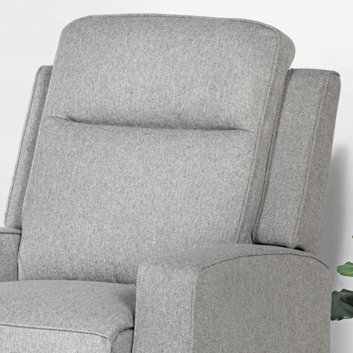 HOMCOM Electric Fabric Recliner Armchair, Reclining Chair with Adjustable Leg Rest, USB Port, for Limited Space Home Living Room, Grey